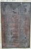 Bronze plaque with names in relief