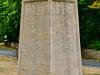 Stone plinth bearing names of dead and wounded
