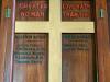 For God, King and Country painted in gold lettering, with cross and names below