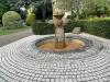 Fountain and paving.