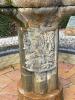 Crest of Czechoslovakia on fountain.