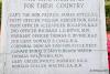 The Men of Fairlie War Memorial - WW2 names (close up)