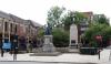 Bolton Artillery Cenotaph with statue of Samual Crompton in foreground