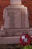 Hopwas memorial - WW1, WW2 names