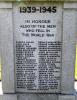 Bannockburn War Memorial - WW2 Names