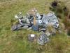 Memorial to FO J D Horne situated amongst wreckage of RAF Sabres XD707 and XD730.
