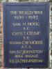 Dunton Bassett War Memorial - WW2 Names