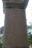 Close-up of inscription and names