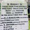 Bardon Mill District War Memorial