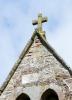 The cross on the West gable of the church -St John the Baptist Church, Letton.
