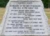 Buckland War Memorial Cross - WW1 Names