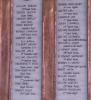 St Denys School - close up of names
