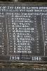 Island of Benbecula War Memorial - WW1 names