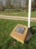Flag pole base in 2015 with a single tablet.