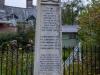 Cross Oak Memorial Cross - inscription and 5 WW1 names