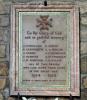 St Mary's Parish WW1 - commemoration tablet