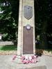 Men of Pensnett pillar showing inscriptions on plaques commemorating WW1 and WW2 fallen