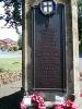 Plaque listing names of WW1 fallen