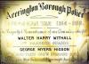 Accrington Borough Police WW1 section of memorial
