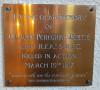 Gold plaque for C P Bertie