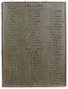 Names plaque - 3 o'clock face