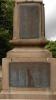 Rear face of memorial obelisk, showing second of plaques listing WW1 names, also WW2 plaque