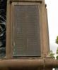 Right hand face of obelisk, showing first plaque of WW1 names.