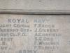 Close up of WW1 naval names