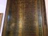 Close-up of names on centre of plaque