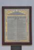 Close up of framed and glazed Roll of Honour.