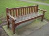 One of two identical park benches. Part of the memorial.