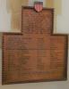 Commemorative board with the names of US servicemen who died on Tanker Y-17 in St Andrews Church Hamble Hampshire