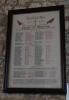 An overall view of the Roll of Honour in St Giles Church Chideock West Dorset