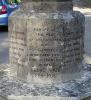 A view of the front face of the Base showing the WW1 dedication to the men of Whitechurch and St Gabriels