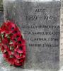 A view of the face of the base showing the  group of names of those from Whitechurch and St Gabriels who died in WW2