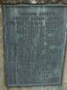 Bronze plaque on the memorial base with the first group of WW1 names St Mary's Church Bridport Dorset