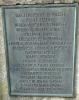 Bronze plaque on the memorial base with the third group of WW1 names St Mary's Church Bridport Dorset