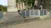 A general view of the arrangement of the names plaques on the wall around the base of the memorial St Mary's Church Bridport Dorset