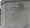 A view of one of the panels showing the first group of names from WW1 Danbury Essex