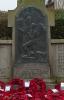 A close view of the bronze plaque and dedication Witham Essex