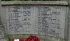 A close view of the third and fourth WW1 name panels Witham Essex