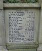 A close view of the second of two WW2 name panels Witham Essex