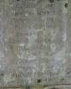 A close view of the face of the base of the Cross Of Remembrance containing the second of 3 groups of WW1 names Great Waltham Essex