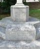 Close view of the two parts of the dedication front of  Cross Titchfield Fareham Hampshire