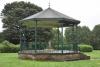 View through bandstand to aid location