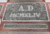 Cut and polished stones that read '1944' (the date the chapel was completed) ; created by the stonemason Buttapasta