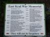 East Keal cross names plaque