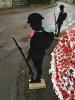 Easton on the Hill Cross, adorned for Remembrance Day