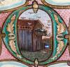 Central cartoon - in the O of 'Office' - pigeon post