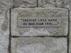The "greater love..." tablet